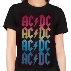 Chaser AC/DC Band Logo Graphic Rainbow T Shirt New
